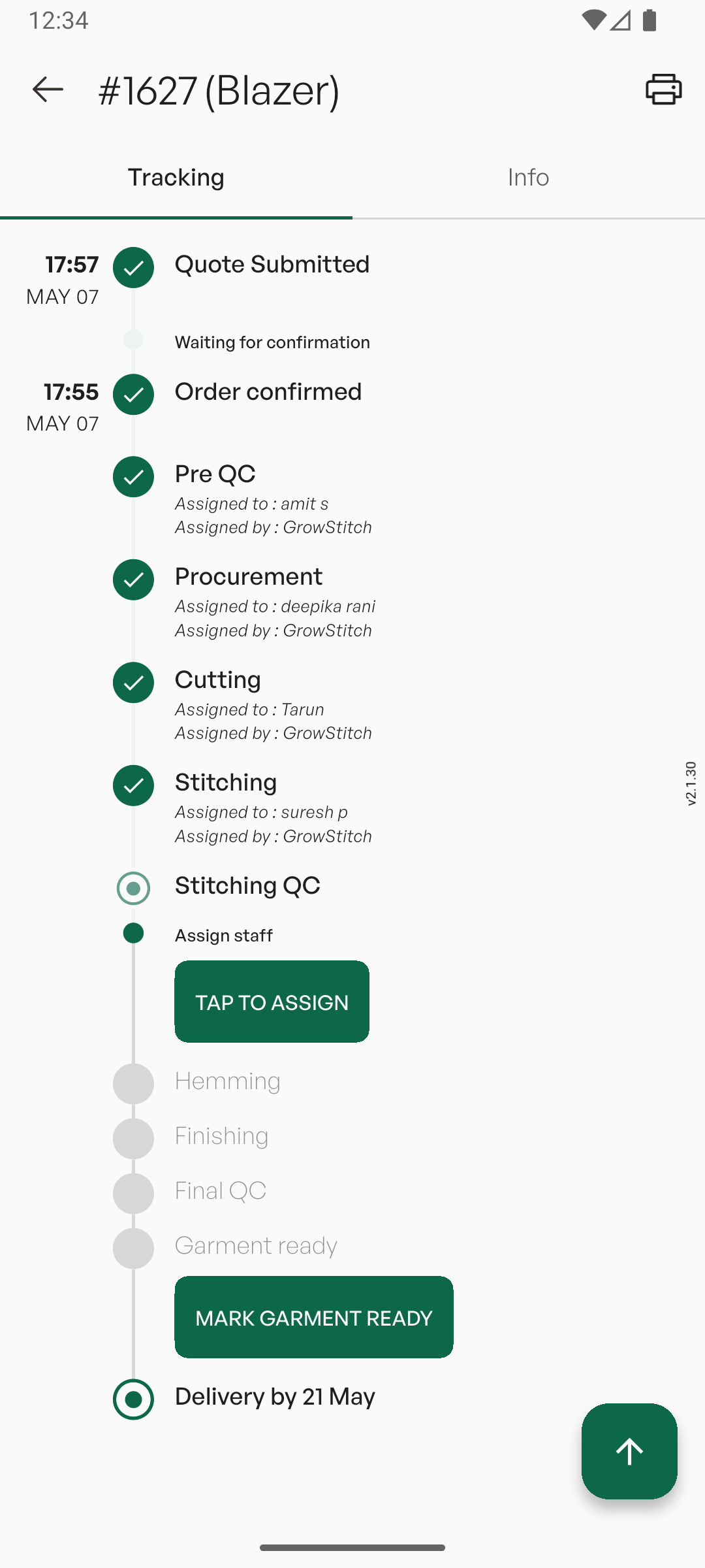 Production Timeline Dashboard